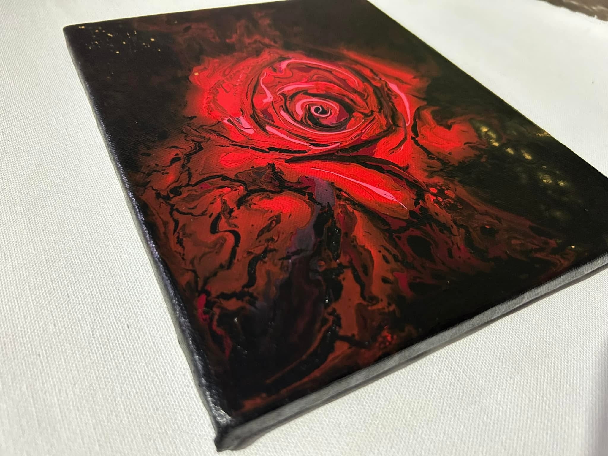 Rose Fluid Art